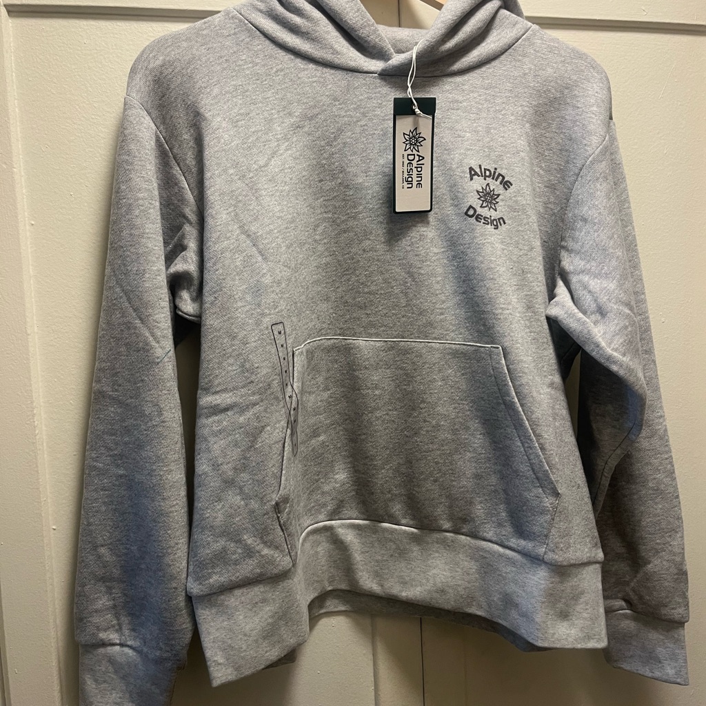 Nwt Women’s M Medium Alpine Design Gray Hoodie